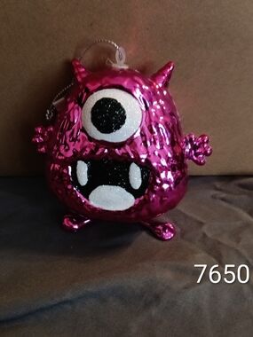 Pink Monster Ornament From Cracker Barrel